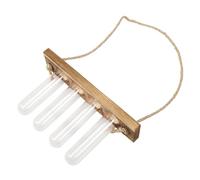 DOITOOL Hydroponic Glass Planter Vase with Stand Wall-mounted Test Tube Holder for Indoor Plants Home Office Decor Small Arrangement