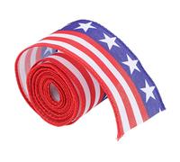 DOITOOL Independence Day America Theme Ribbon Wide Red White Blue Striped Star Print Decorative Ribbon for Gift Wrapping DIY Crafting Party Decorations and Hair Accessories