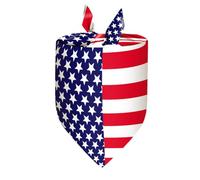 DOITOOL Independence Day Bandana Polyester American Flag Pet Scarf with Festive Atmosphere and Practical Design for Medium to Large Cats and Dogs for Holiday and Party Use