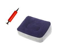 DOITOOL Inflatable Travel Footrest PVC Foot Rest Pad with Quick Unfold Design and Air Pump for Cars and Planes, Portable Foot Stool to Circulation and Comfort During Travel Random Color