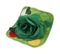 DOITOOL Interactive Green Snuffle Mat for Small Pets Slow Feeding Puzzle for Rabbits Hamsters Guinea Pigs Chinchillas Promotes Healthy Eating and Mental Stimulation