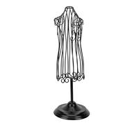 DOITOOL Iron round Base Pet Clothing Display Rack, Dog and Cat Coat Holder Stand for Pet Accessories, Black Metal Garment Model for Home and Store Use