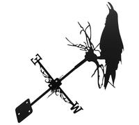 DOITOOL Iron Weather Vane Decorative Wind Vane Animal Roof Mounted Black, Easy to Install, for Garden Outdoor Décor, Wind Direction Indicator
