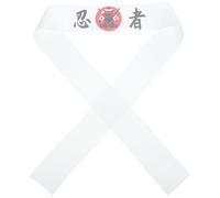 DOITOOL Japanese Chef Headband Reusable White Polyester Head Scarf Unique Japanese Style for Kitchen Use, Inspiring and Motivating Accessory Suitable for People of Different Figures
