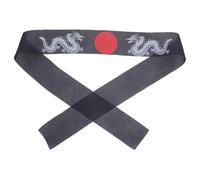 DOITOOL Japanese Headband Black Polyester Breathable Comfortable Samurai Style Hair Band for Showing Support Or Martial Arts Activities