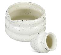 DOITOOL Japanese Matcha Tea Set Ceramic White Bowl and Whisk Holder | Traditional Serving for Beginners and Tea Lovers, Neat Kitchen Countertop Display, Versatile Occasion Use