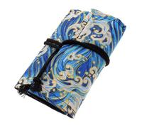 DOITOOL Japanese Style Large Capacity Pencil Roll Up Bag for Art Students Portable Cotton Linen Color Pencil Organizer with Slots Lightweight Decorative Stationery Case for Pens Watercolor