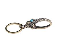 DOITOOL Key Ring Keychains Elephant-shaped Retro Style Brass Multi-functional Keys Storage Accessory for Decorating with Antique Treatment