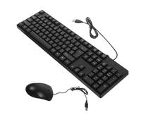 DOITOOL Keyboard and Mouse USB for Spanish Letter Typing Simple Keyboard Ergonomic Design for Office Work Mouse Combo for Home Use