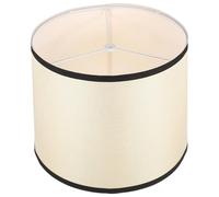 DOITOOL Khaki Cloth Lampshade with Iron Frame, Sturdy and Designed to Soften the Lights, Small Round Lamp Shade Cover for Table Lamps, for Library or Bar Settings