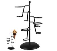 DOITOOL Kids Party Hats Foil Metallic Cone Display Stand 11.8X5.9X10.2 Inches Birthday Table Decoration Holder for Kids Parties