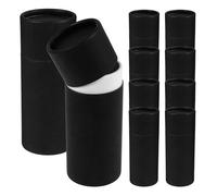 DOITOOL Kitchen Canister Kitchen Storage Jar Small Storage Jar 10Pcs Paper Cylinder Box 30Ml Black for Pantry Shelf Tea and Essential Bottle Storage with Lid