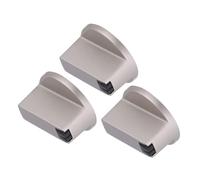 DOITOOL Knobs Universal Gas to Replacement Stove Metal Control 3pcs for Silver Hob Cooker with 6mm Hole Diameter Lightweight and Easy Hold