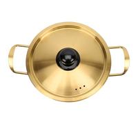 DOITOOL Korean Style Stainless Steel Pot with Lid Double Ear Instant Noodle Cooker for Household Office Dormitory and Camping Use Lightweight Cookware for Breakfast Seafood Rice and Ramen