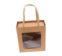 DOITOOL Kraft Paper Rectangle Drawer Box with Clear Window Small Cardboard Packaging for Wedding Candy Bridesmaid Favors Jewelry Crafts Portable Sustainable Present Box for Party Gifts