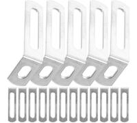 DOITOOL L Brackets Slotted Corner Braces Heavy Duty Right Angle Metal Brackets for Wood Shelves Furniture Repair DIY 1.97X0.94X0.47In Pack of 20