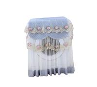 DOITOOL Lace Ruffle Waterproof Washing Machine Cover Grey 60x60x85cm Universal Dust Sun Protection for Automatic Impeller Roller Washer