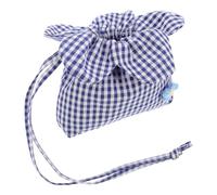 DOITOOL Large Capacity Cotton Makeup Bag with Drawstring Opening, Chic Vintage Floral Design Travel Pouch for Women, Washable and Sturdy Cosmetic Case for Daily Commutes and Shopping
