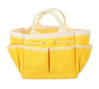 DOITOOL Large Capacity Multifunctional Gardening Tool Bag, Oxford Fabric Portable Garden Tote with Multiple Pockets, Yellow Organizer Pouch for Garden Tools Storage and Transport