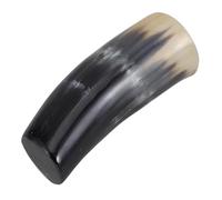 DOITOOL Large Capacity Viking Drinking Horn Mug - Food Safe Lacquered Ox Horn Tumbler - Medieval Mead and Beer Cup for Rustic Home and Cosplay Use