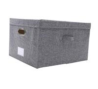 DOITOOL Large Fabric Storage Box with Metal Buckle Linen Sundries Organizer for Home Bedroom Living Closet Household Storage Bin for Daily Essentials and Space Saving