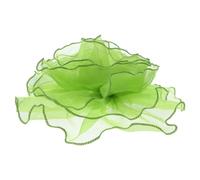 DOITOOL Large Green Organza Fabric Flower Brooch Pin Lightweight Comfortable Wearing Experience Oversized 3d Floral Lapel Pin for Wedding Party Dress Accessories