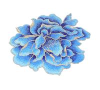 DOITOOL Large Peony Embroidered Garment Patch Decorative Flower DIY Repair Cloth Patch for Clothes Bags Hats Sweaters Jeans Water-Soluble Non-Adhesive Sewing Applique for Fashionable
