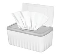 DOITOOL Large Wet Wipe Box - White Rectangular Tissue Dispenser with Airtight Seal - High Capacity Dust-Proof Storage Container for Baby Wipes Flushable Toilet Tissues and Kitchen Cleaning