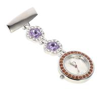 DOITOOL Lavender Alloy Hanging Nurse Fob Watch with Practical Clip-on Design for Female Nurses in Hospital, Creative and Unique Chest Pocket Watch for Everyday Use