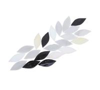 DOITOOL Leaf Shaped Glass Tiles for Crafts DIY Mosaic Projects Artistic Three-Dimensional Black Pieces Easy to Use and Safe for Decorative Paintings