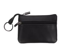 DOITOOL Leather Change Purse Keychain with Zipper Small Coin Purse for Women, Compact and Versatile Design, for Holding Bills and Receipts, for Shopping Or School Use