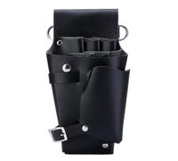 DOITOOL Leather Hair Stylist Scissors Bag with Adjustable Belt and Big Capacity for Hairdressing and Cosmetics, Simple Style Waist Pouch Suitable for Men and Women