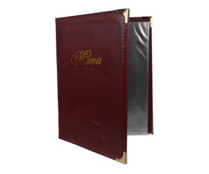 DOITOOL Leather Menu Covers A4 Menu Display Folder for Restaurant and Bar Use Easy to Replace Content Creative and Delicate Design for Restaurant Supply
