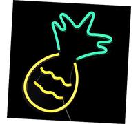 DOITOOL LED Neon Light Pineapple Sign AS PVC Material Desk Topper Festival Decor Night Lamp Bedroom Ornament Bedside Table Light Home Party Room Decoration