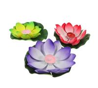 DOITOOL Led Tea Lights 3pcs White Water Floating Candle for Praying Floating Lights Water Lily Candles Light Decorative Floating Candles 15CM White Candles