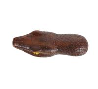 DOITOOL Light Brown Floating Snake Head Decoy for Pools Outdoor Snake Statue Buoyant Garden Ornament Animal Decoration for Swimming Pool and Fountain