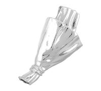 DOITOOL Lightweight Silver Alloy Shawl Pin round Tube Design, Decorative Flower Bouquet Vase Brooch for Women, Holds Fresh or Dried Flowers, for Library Visits or Coat Accessories