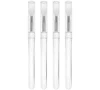 DOITOOL Lip Brush Set Aluminum Tube Silicone with Lid 4pcs Portable for Precise Application Lightweight Lipstick Applicators and Travel Use Suitable for Those Who Love Makeup