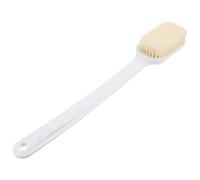 DOITOOL Long Handle Creative and Delicate White Body Bath Brush with Soft Bristles Pp Material with Palm Buckle Design Shower Brush to Massage and Remove Pores Garbage for Household Use
