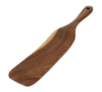DOITOOL Long Handle Wooden Wok Spatula Non-Scratch Cooking Utensil with Ergonomic Design for Kitchen Use, Brown Synthetic Material Spatula for Non-Stick Cookware and Everyday Cooking Tasks