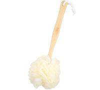 DOITOOL Long Handled Bath Sponge Brush and Easy Drying with Wood Handle and Cord Loop for Gentle Skin Cleansing Back Scrubber for Shower and At-Home Spa Experience, Suitable for Ages