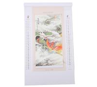 DOITOOL Lunar Calendar Wall Hanging Scroll Chinese Zodiac Dragon Year Year Decoration with Lunar Months and Festivals Reusable Rice Paper for Family and Career Luck