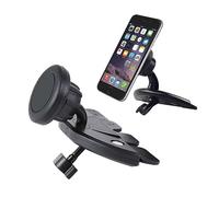 DOITOOL Magnetic Cd Slot Phone Holder with Swivel Joint Car Mount Gps Tablet Compact Design Easy Installation Black