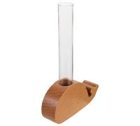 DOITOOL Magnetic Hydroponic Propagation Station - Test Tube Vase With Wooden Whale Shaped Base For Flower Arranging - Water Culture Planter For Home Office Fridge Plant Holder