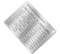 DOITOOL Magnetic Measure Conversion Chart Measure Equivalent Chart 4.40x3.34x0.08in Stainless Steel Wear Resistant Measurement Kitchen Bakery Conversion Tool Random Color