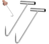 DOITOOL Manhole Lifting Keys : 2PCS Stainless Steel T Shape Universal Manhole Cover Lifting Versatile Cover Lifter Outdoor Iron Heavy Tool for Storm Hook and Duty Handle Lid Grate Pull Moving