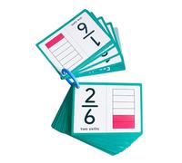 DOITOOL Math Fraction Flash Cards for Colorful Educational Tools for Preschool Elementary Interactive Learning to Boost Memory Calculation Skills Math Interest