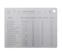 DOITOOL Measurement Conversion Chart with Magnet Backing Stainless Steel Easy to Use and Store Silver Professional Baking Tool for Kitchen and Cooking