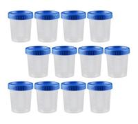 DOITOOL Measuring Cups Suitable for Pathology and Cytology Reagent Pre-filling 25pcs 120ml with Blue Screw Lids Leak-proof Pp Liquid Sample Containers for Laboratory Use