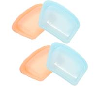 DOITOOL Medicine Multipurpose Pouch Reusable 4pcs Small Silicone Bags 50ml Sealed Storage Organizer Case for Travel